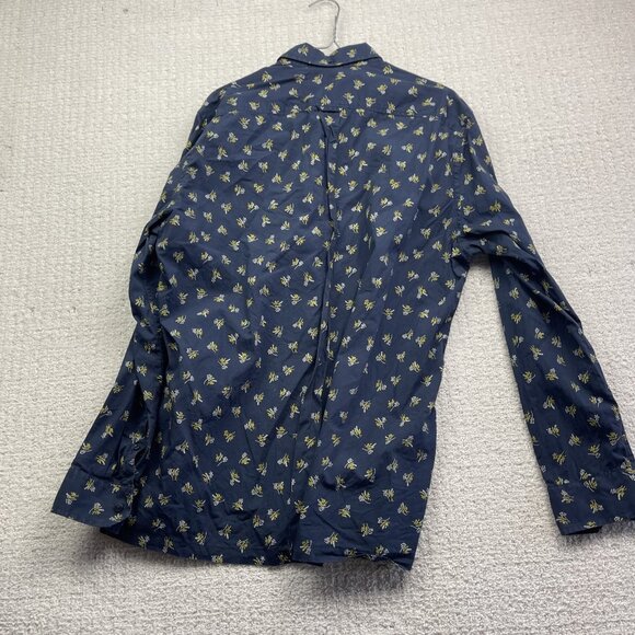 Ben Sherman The Casino Shirt Button Up Blue Floral AOP Long Sleeve Mens XL - Picture 11 of 15